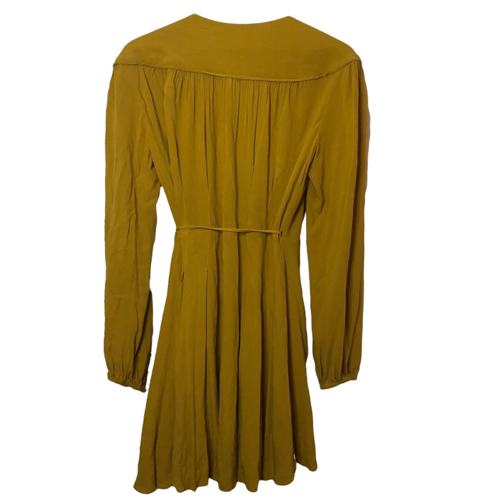 Free People Mustard Yellow Gold Double Life Mini Wrap Dress - Picture 11 of 14